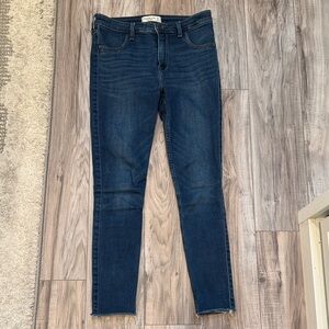 Abercrombie & Fitch Dark Blue The Jean Legging High Rise Skinny Jeans